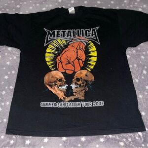 Vintage METÁLICA Summers Sanitarium USA  Tour 2003 T-shirt Size L